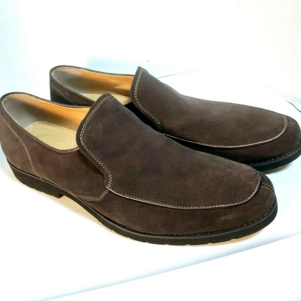 Hush Puppies Dark Brown Suede Split Toe
